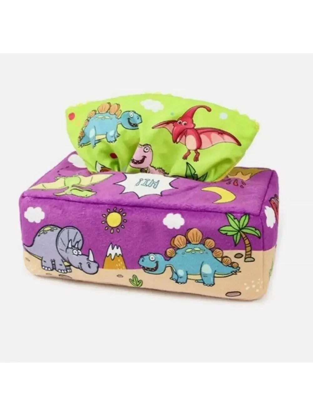 Kids Brain Exercise Tissue Box Color Sorting Toy Sensory Purple Felt, New 1pc